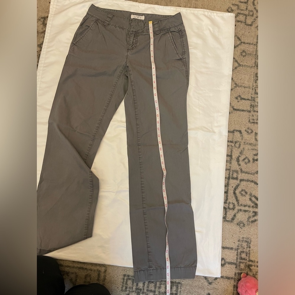 Loft size 0 gray straight leg pants - Picture 11 of 14